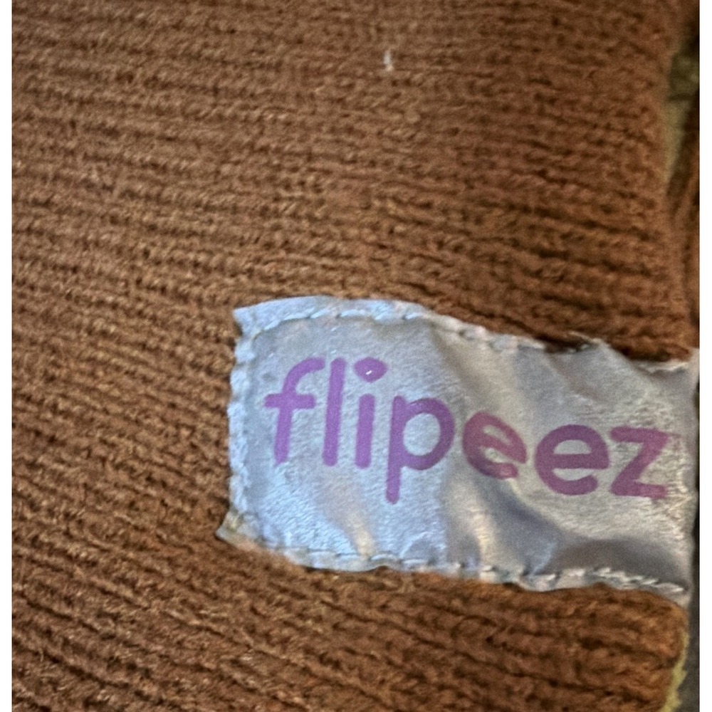 Flipeez Monkey Trapper Hat Ear Flap Pom Pom Brown Green Blue One Size - Picture 8 of 11